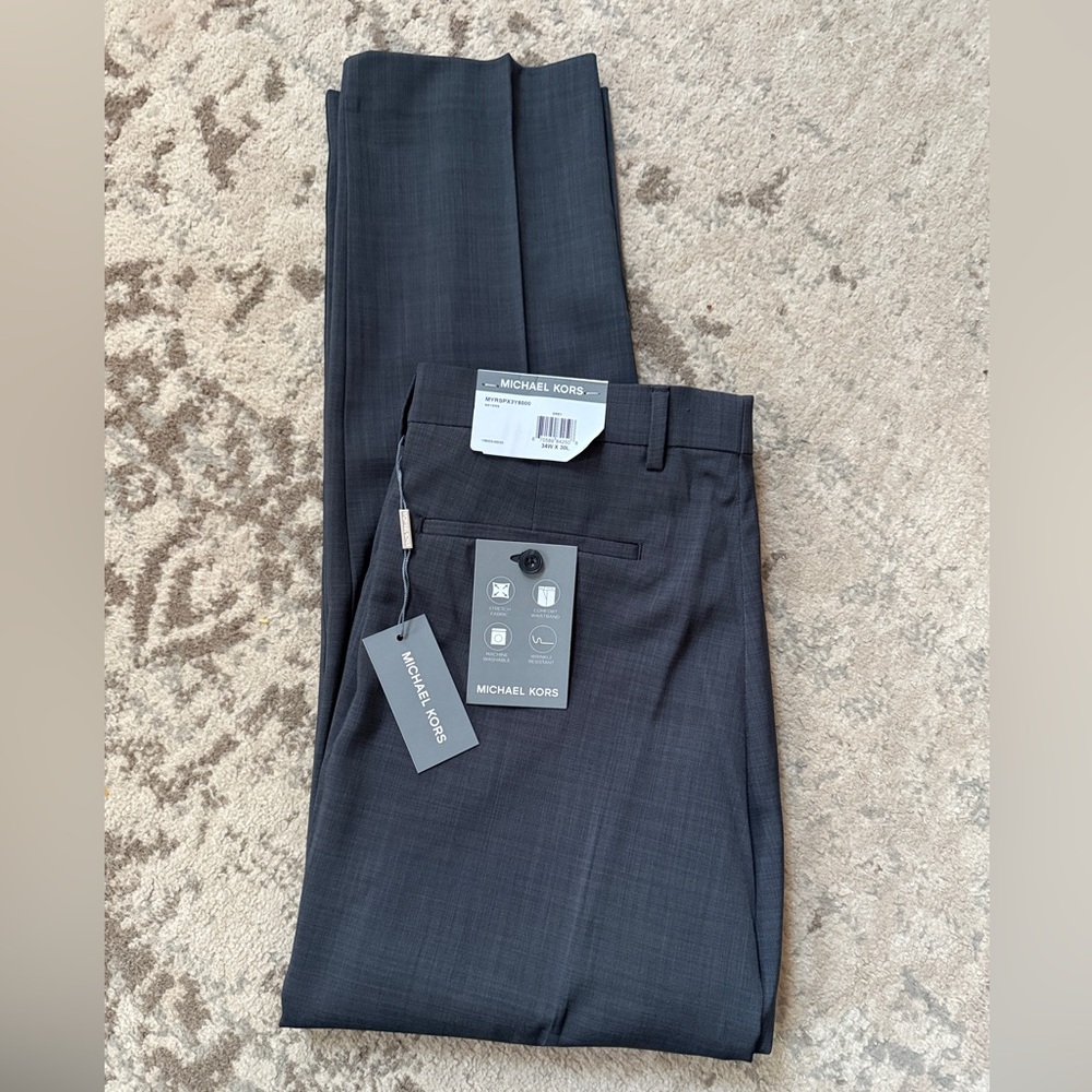 NWT Men’a Michael Kors Gray Dress Pants 34x30